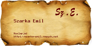 Szarka Emil névjegykártya